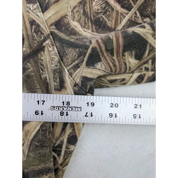 Cabelas Grass Camo Hoodie Pullover Sweatshirt SZ S Purple Embroidered Spell Out - Picture 9 of 10